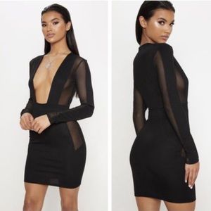Black mesh dress